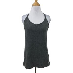 Under Armour Tank Top Womens M Medium Grey Halter Racerback Shelf Bra Unpadded